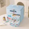 Portable Hand Carry Medicine Storage Box Foldable Multiple Drawer Compartment for Organized Home Use
