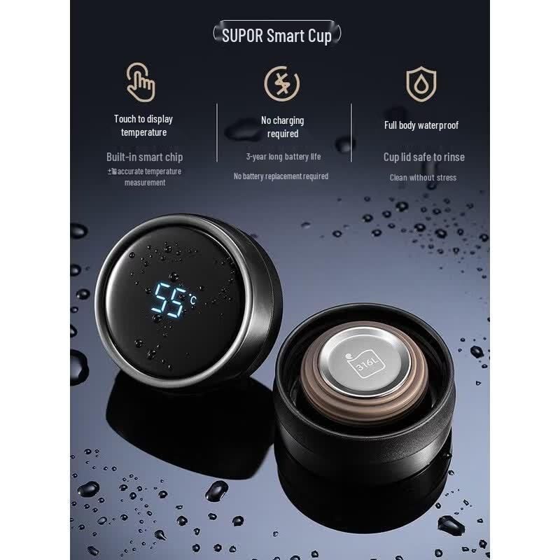 SUPOR Smart Stainless Steel Thermos Bottle