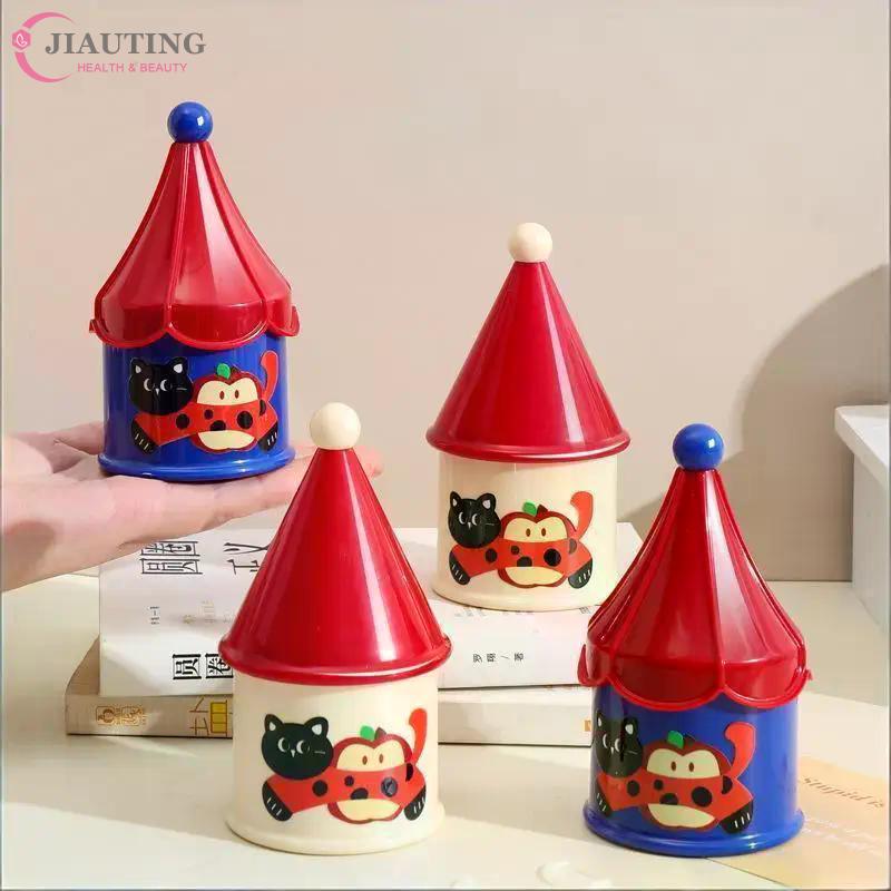 Toothpick Box Cotton Swab Plastic Toothpick Holder Cotton Pad Box Storage Box Household Cute Portable Dental Floss Cotton Swab