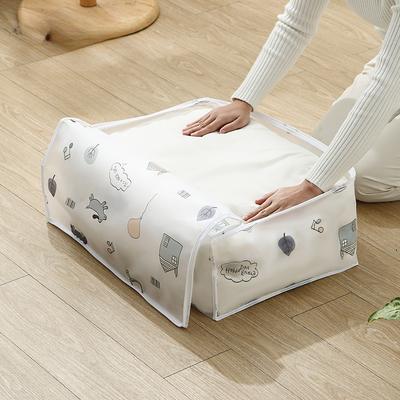 Domácí úložné tašky Krabice na oblečení a přikrývky Průhledné potištěné Velkokapacitní bavlněné tašky na přikrývky