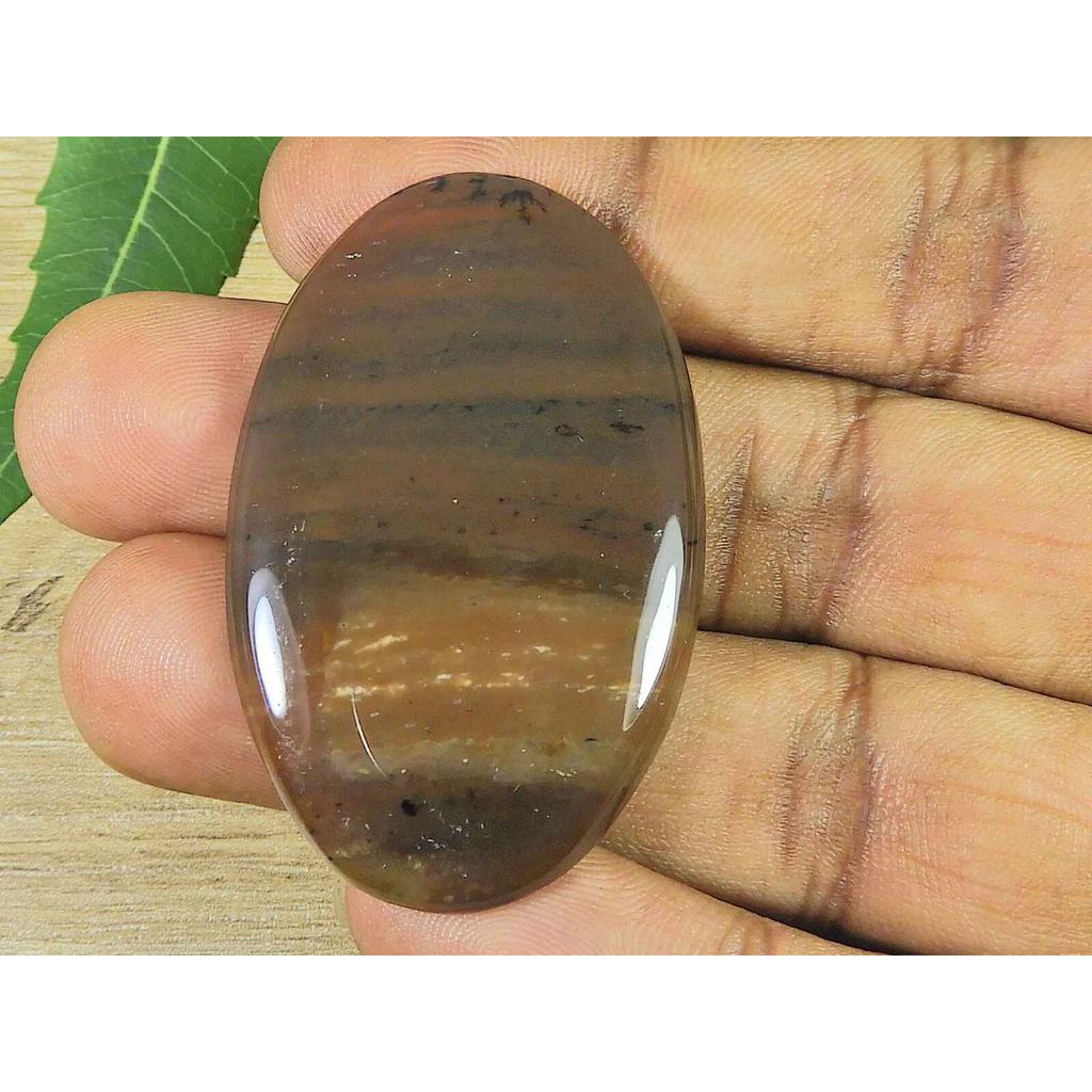 30X48X04MM Natural Honey Dendrite Oval Shape Cabochon Loose Gemstone 63Cts. SK-3449