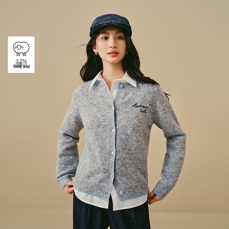 

INMAN Women s Miu Series Embroidered Floral Long Sleeve Sweater