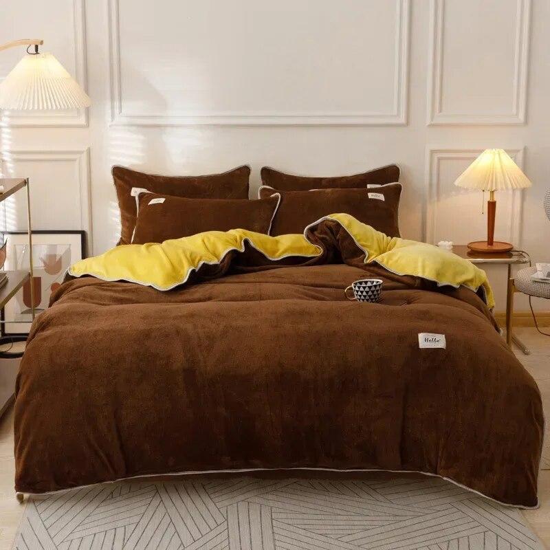 

Зимнее молочное бархатное пододеяльник для одного студенческого общежития, зимнее теплое коралловое бархатное однотонное плюшевое пододеяльник, роскошная двуспальная кровать 150x200cm