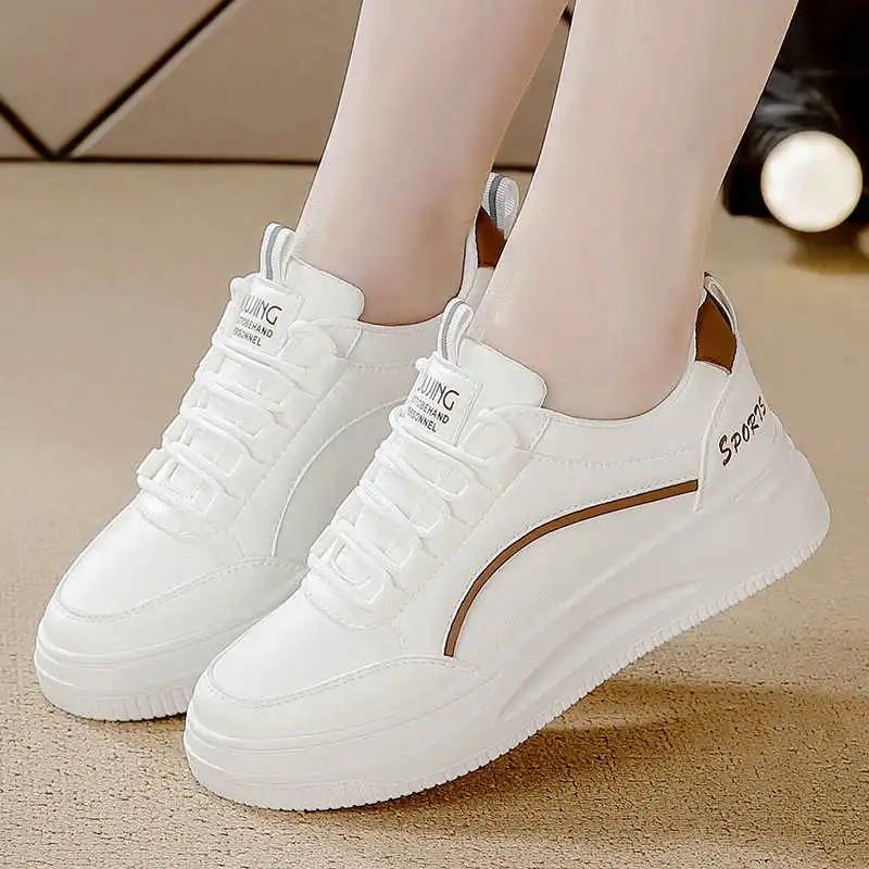 Fashion High Platform Laced Shoes For Women Brands Gray Boots Ladies Shoes Ankle Boots Sneakers Sport Unique Sapatos Snackers