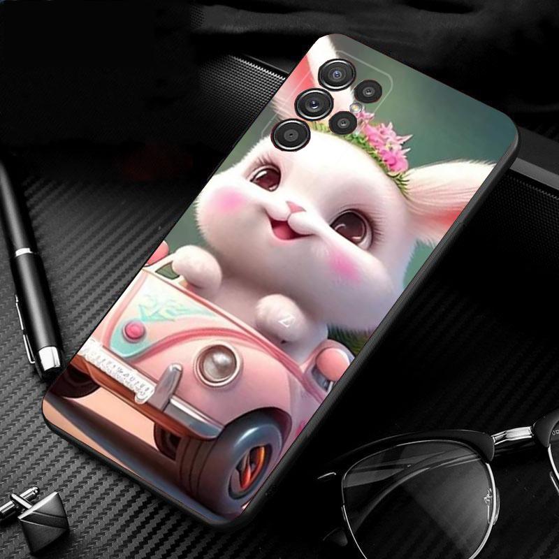 Phone Case For Samsung Galaxy S26 S25 S24 S23 S22 S21 Ultra S24 S23 S22 S21 S25 Plus S24 FE Rabbit Animal