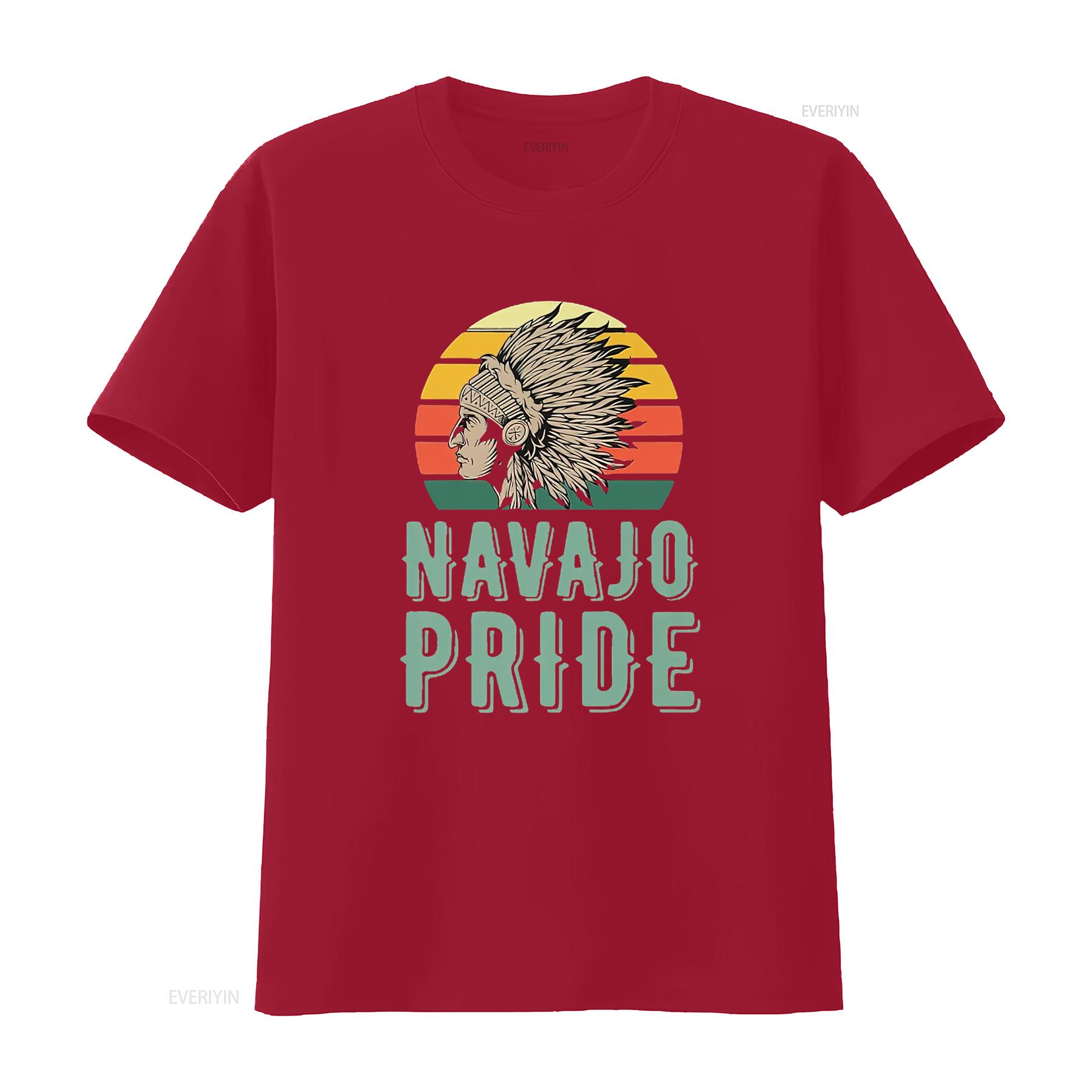 Навахо Гордость Племенной Головной Убор День Коренных Народов Футболка винтажная Стиранный принт Топ для Повседневной Носки дизайнерская одежда S