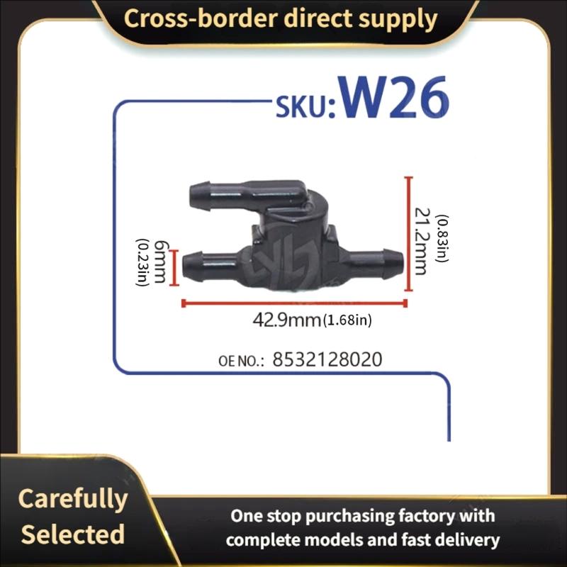 High Performances 8532128020 Windshield Wiper Water Tube Connector 3 Way Splitter Wiper Washer Check Valves