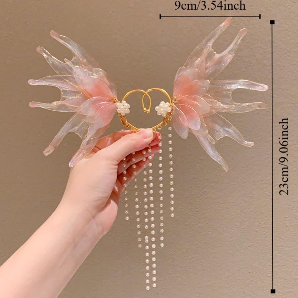 Flower Ear Fins Ear Cuffs Fairy Elf Pearl Tassel Ear Clips Mermaid Princess Ear Cuffs  Cosplay