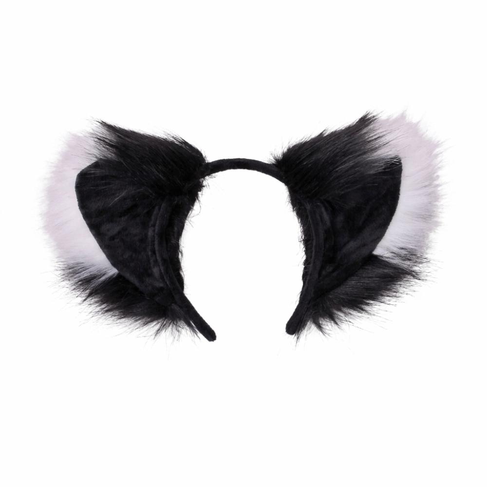 Flauschige Realistische Textur Kunstpelz Katzenohren Flexibles Tier-Haarband Anime Cosplay