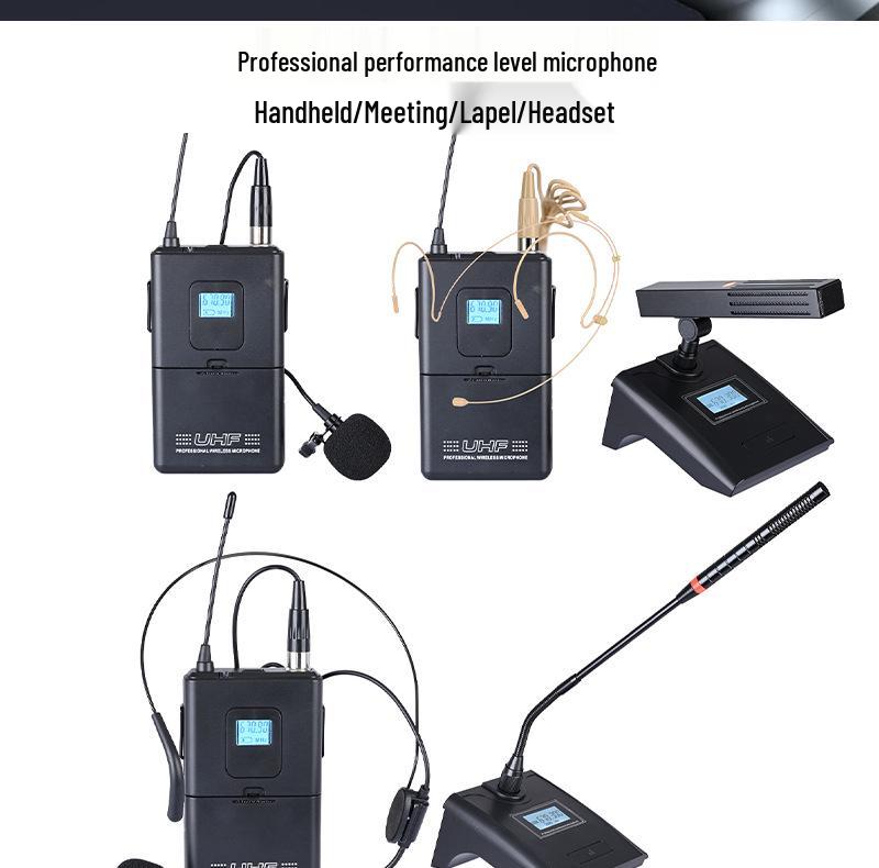 Wireless Dual Microphone Kit: KTV Singing, U Band Receiver, Infrared Frequency, Karaoke Home, Headset & Lavalier.