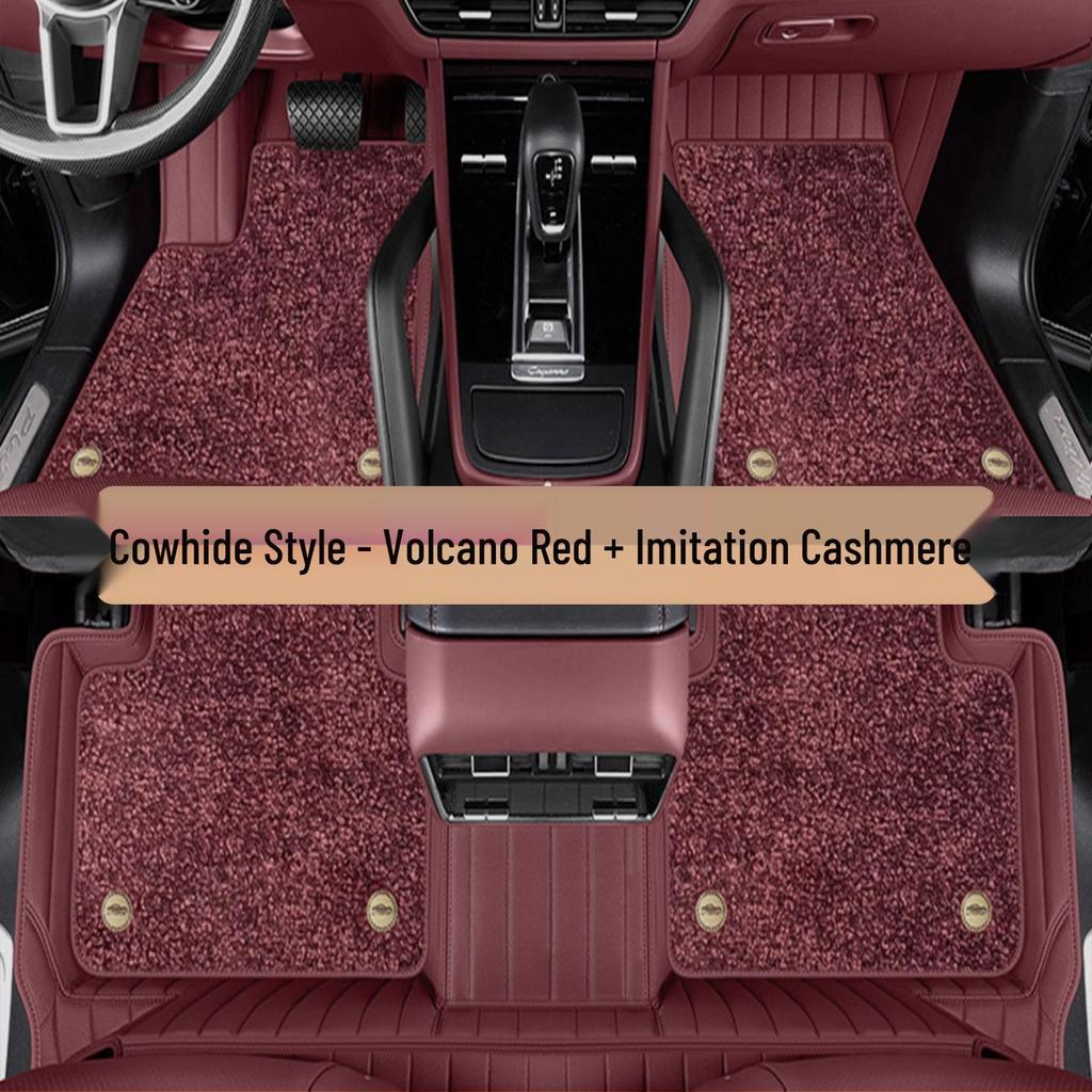 Custom-Fit Double-Layer Cowhide Floor Mats for Jike 001/007/009/X/7X/9X Vehicles
