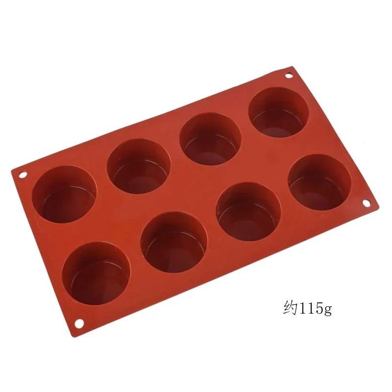 New 6 Cavity Cylinder Silicone Cake Mold For Cookies Making 3D Handmade Kitchen Reuse Baking Tools Decorating Mousse Mould