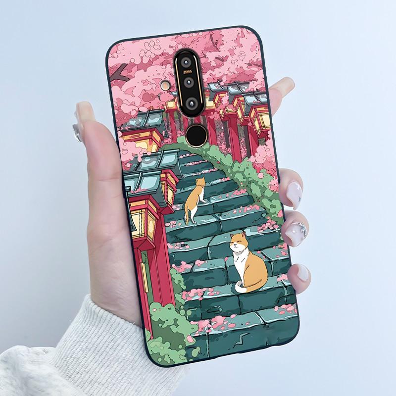 Urocze Etui Na Nokia 8.1 plus/NOKIA X71/Nokia 8/Nokia 8 Sirocco Etui Z Nadrukiem Pokrowiec Ochronny Miękki Silikon Kreskówkowe Etui Na Telefon
