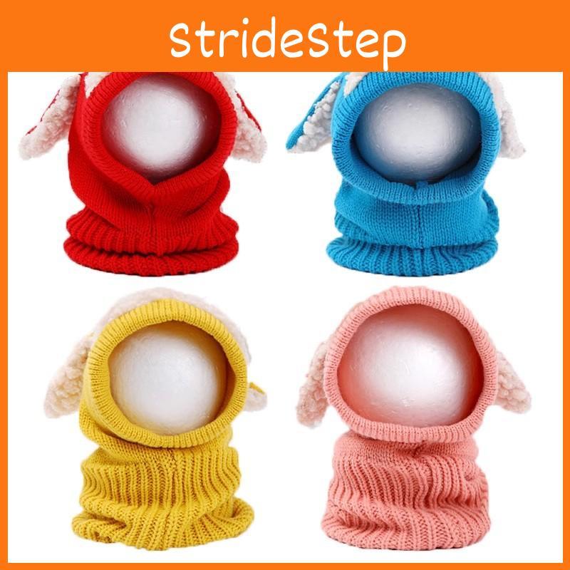 Knitted Ears Dog Cap With Scarf Autumn Winter Keep Warm Hat Fashion Breathable