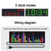 Voice Activated LED Music Spectrum Rhythm Light Colorful 1624 RGB Voice Sensor With Clock Display Audio Level Indicator VU Meter