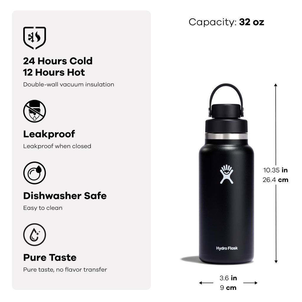 Stainless Steel Bottle Wide Mouth Flex Chug Cap Wide Mouth Flex Chug Cap 32oz 946ml Aloe Insulated Water Bottle Japanese (Authentic Product)