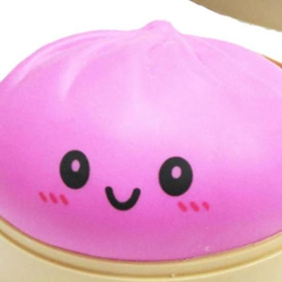 BBQ Pork Bun Squeeze Toy Soft Sensory Fidget for Stress Relief Non-Sticky Slow-Rising Easter Gift for Kids Adults Anxiety Relief Decompression Gadget