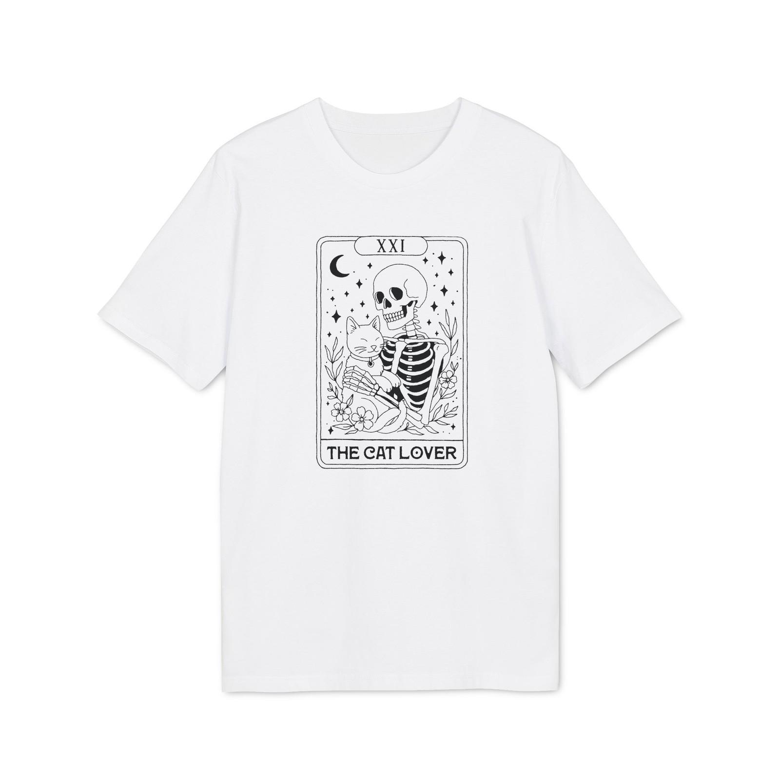 Skeleton Tarot Card T-shirt | The Cat Lover | Witchy Gothic Tarot | Occult Retro S