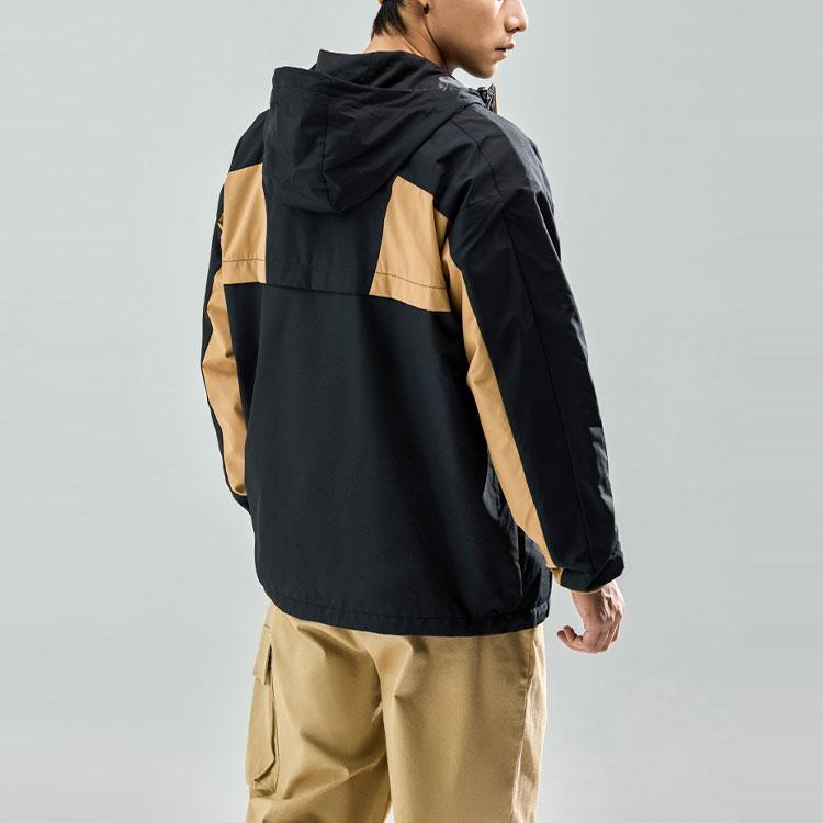 Anta Loose Casual Windproof Warm Hooded Jacket Men Jackets Black 952148640-1