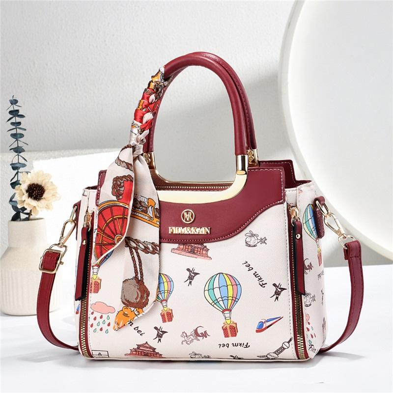 Women’s Trendy Light Luxury Printed Top Handle Bag, Fashion Shoulder Crossbody Purse For Birthday & Valentine’s Day Gift