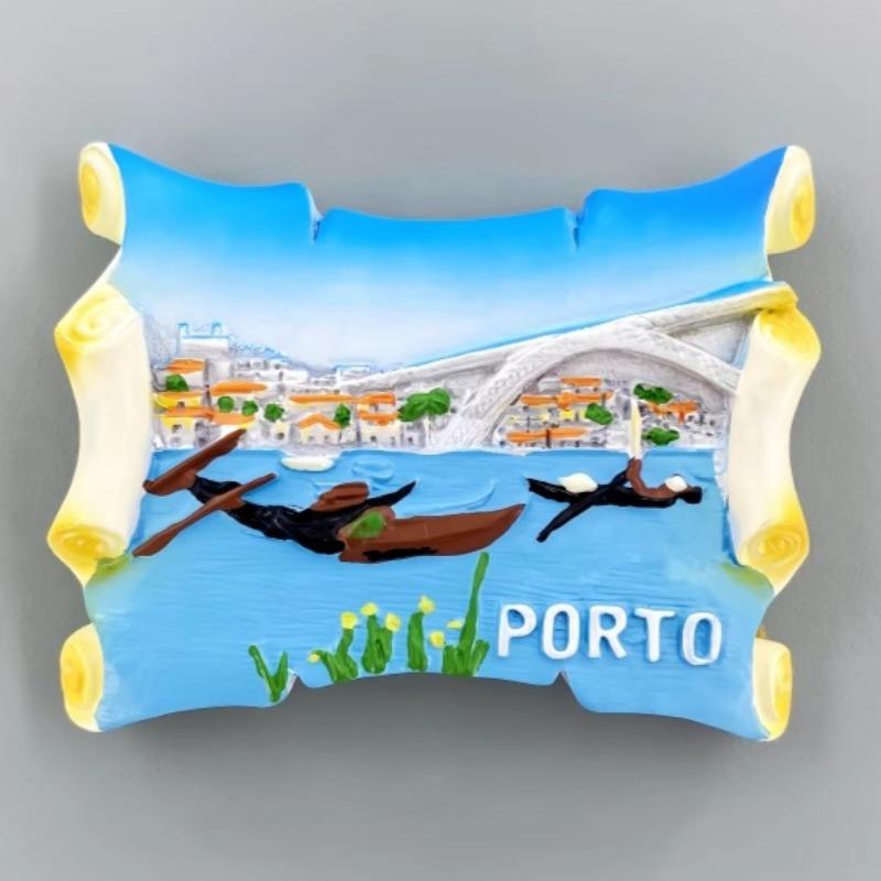 Souvenirs de voyage Portugal Aimants de réfrigérateur Porto Pont Dom Luís I Lisbonne Alfama Óbidos Sintra Autocollants de réfrigérateur Cadeaux de mariage