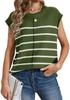 New Women's Striped Knit Sweater Vest Sleeveless Pullover Patchwork Casual Top