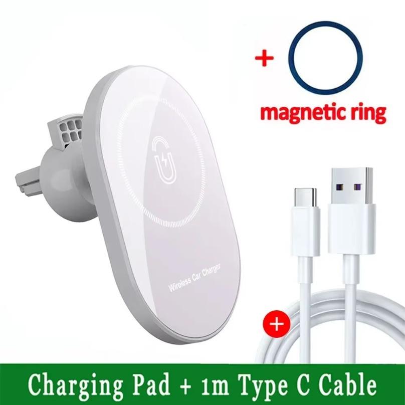 Magnetic Car Wireless Chargers 30W Air Vent Phone Holder For Magsafe iPhone 16 15 14 13 12 Pro Max Car Fast Charging Stand