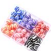 15mm 10Pcs Silicone Printed Circular Spaced Beads Without Bisphenol A Food Grade Focus Beads Baby Chew Toys Necklaces Jewelry