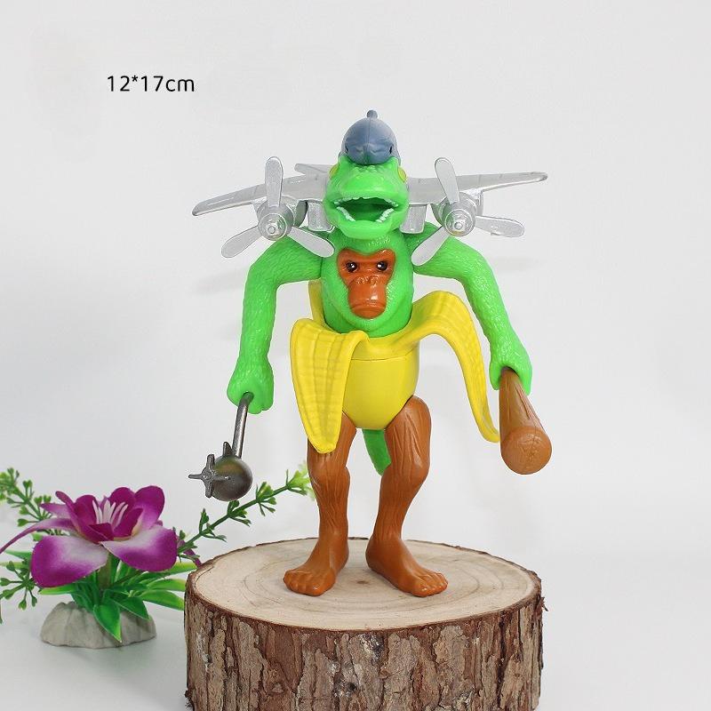 Tung Tung Tung Sahur Tralalero Tralala Italian Brainrot Monster Fusion Edition Anime Action Cartoon Ornament Fun Toy Gift Figure