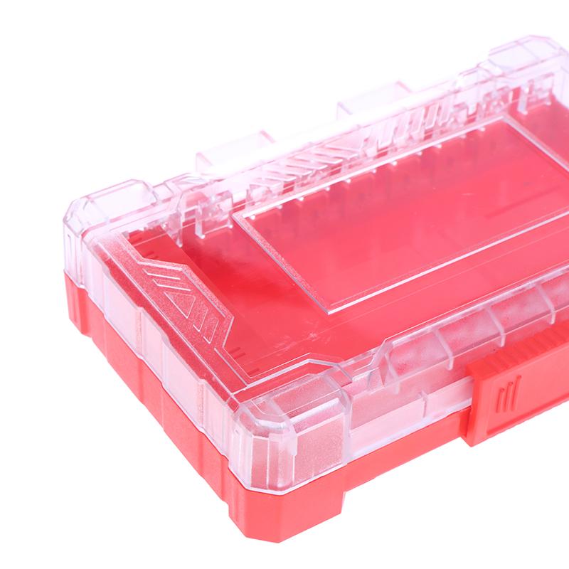 Bohreraufbewahrungskoffer Tragbar 6,35 mm Sechskant Bohrerkoffer 5 Größen Wasserabweisendes PVC Abnehmbarer Halter Aufhängbare Aufbewahrung