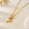 Fashion Stainless Steel Metal Conch Necklaces for Women Cute Shell Tassel Ceramic Fish Necklaces Party Daily Jewelry Gifts