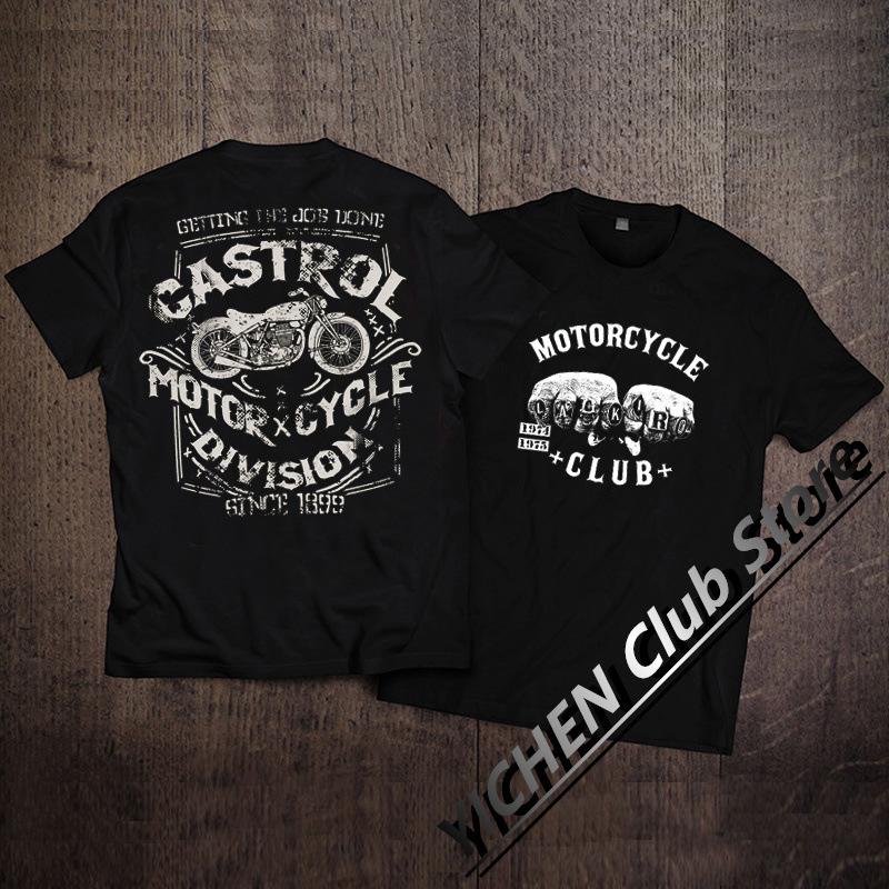 

European and American motorcycle heavy duty short-sleeved T-shirt men s rock Max retro cotton Harley motorcycle print men s top 4XL