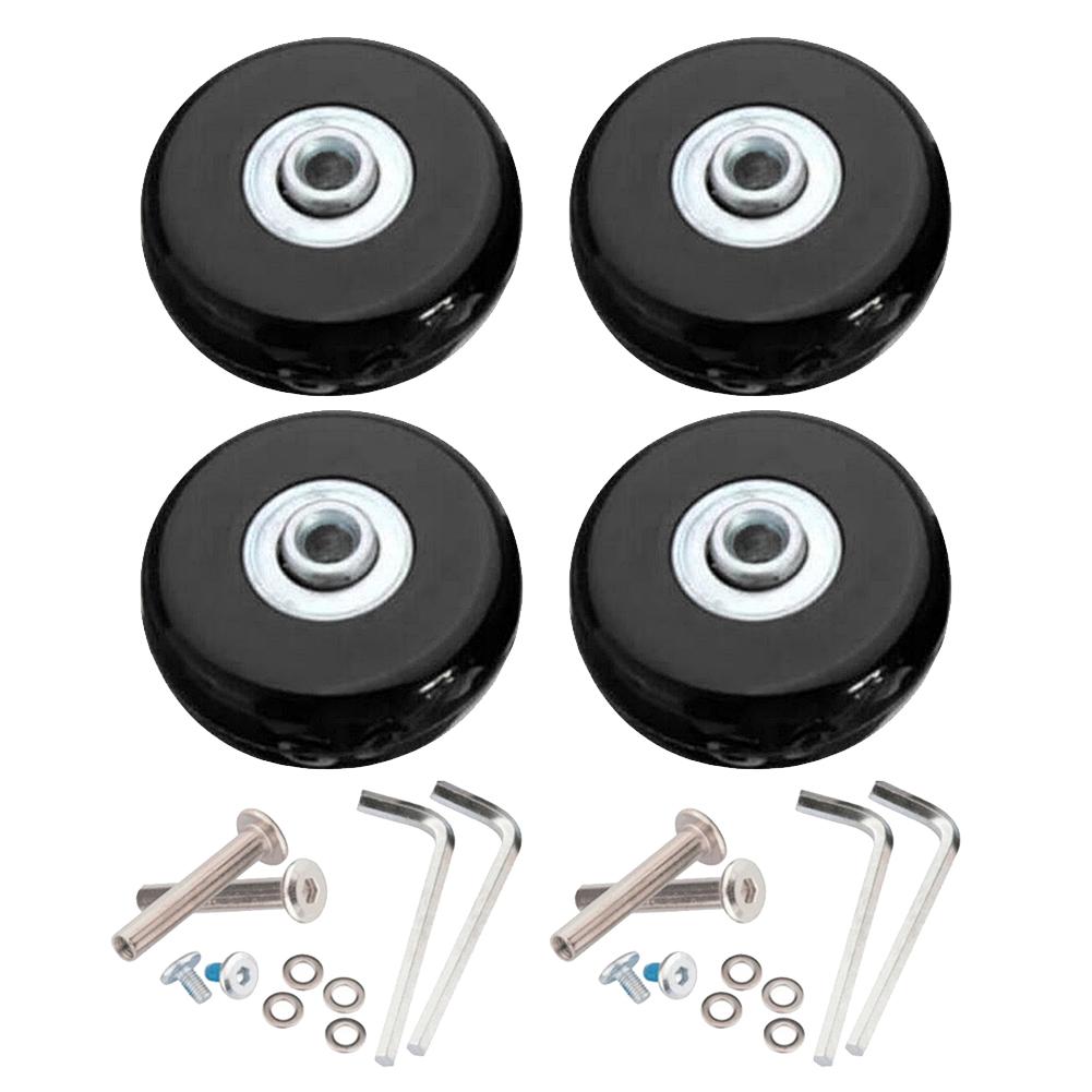 2/4PCS Luggage Wheels 40/50/60mm Rubber Casters Mute Trolley Case Wheels Replacement Axles Suitcase Wheel Parts For Furniture