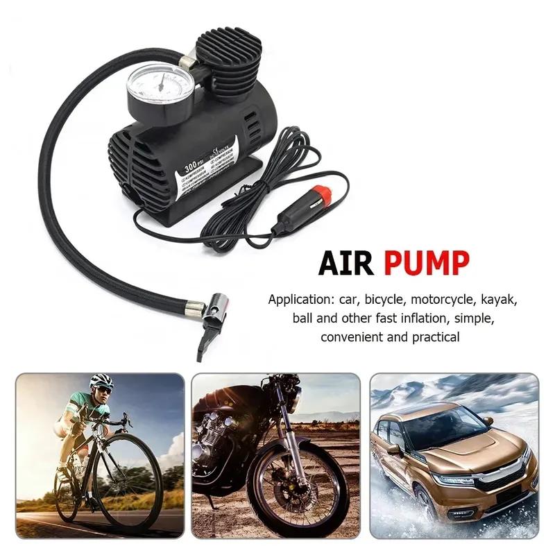 Car Inflation Pump 300PSI Air Compressor 12V Micro Electric Inflation Pump Locomotive Tire Inflator 220W Car Maintenance Tool