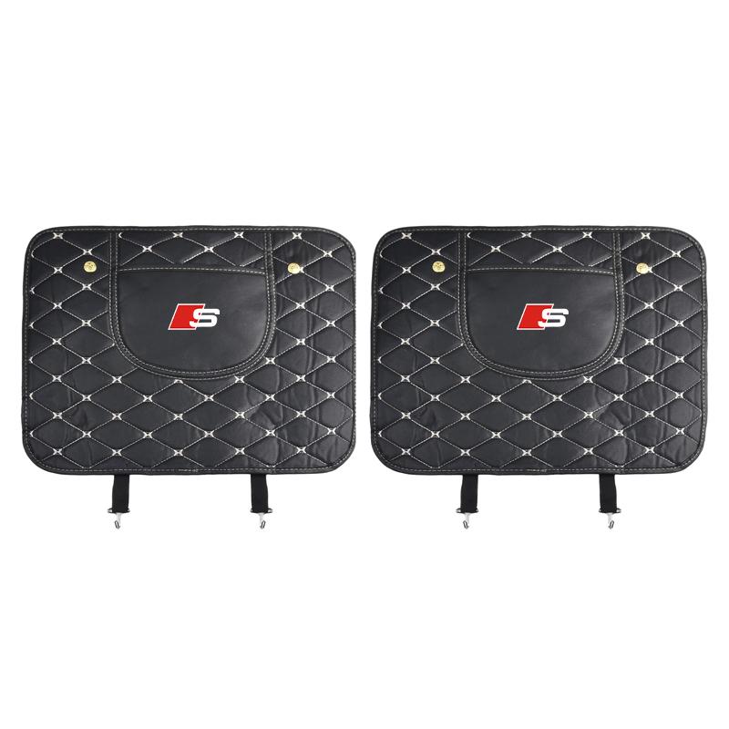 Car Seat Back Storage Protective Pad Prevent Kick Mat for Audi C5 C6 C7 A4 B6 B8 B7 A6 A3 A5 Q3 Q5 Q7 8P S3 S5 S1 S4 S2 RS3 RS4 RS5 RS6 RS8