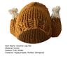 Chicken Leg Hat Highly Elastic Knitted Windproof Thermal Cap for Winter Fun