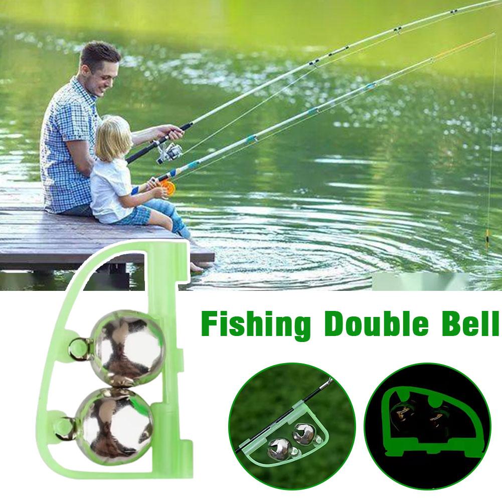 10Pcs Professional Fishing Bite Alarm Stainless Steel Spring Double Bell Design High Sensitivity Loud Alert Corrosion Resistant