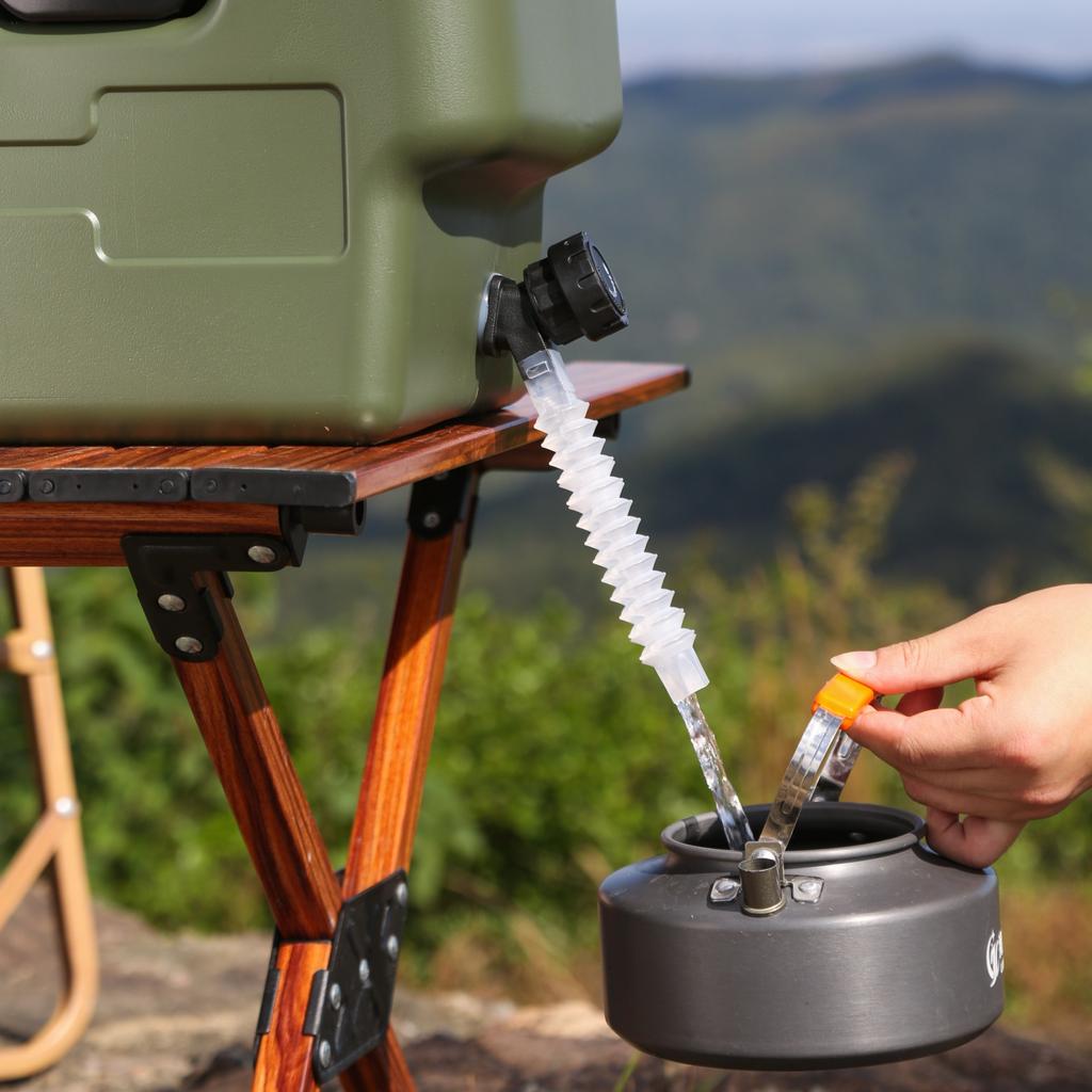 20L PE Water Storage Bucket Large Capacity Water Carrier Canister with Faucet Hand Sanitizer Jar Portable Driving Water Tank