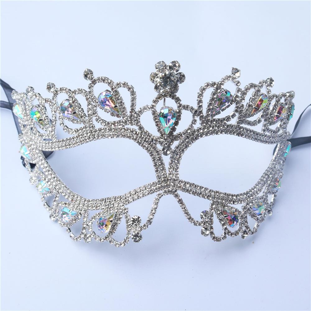 

Хрустальная маска в форме капли, роскошный кулон с кисточкой и стразами, шар для Хэллоуина, аксессуар для лица, женская маска