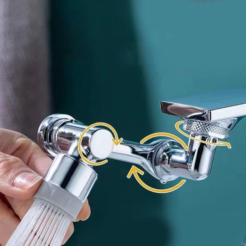 Swivel Faucet Aerator Rotating Faucet Extender Splashproof Universal Sink Water Aerator 2 Mode Outlet Robotic Arm for