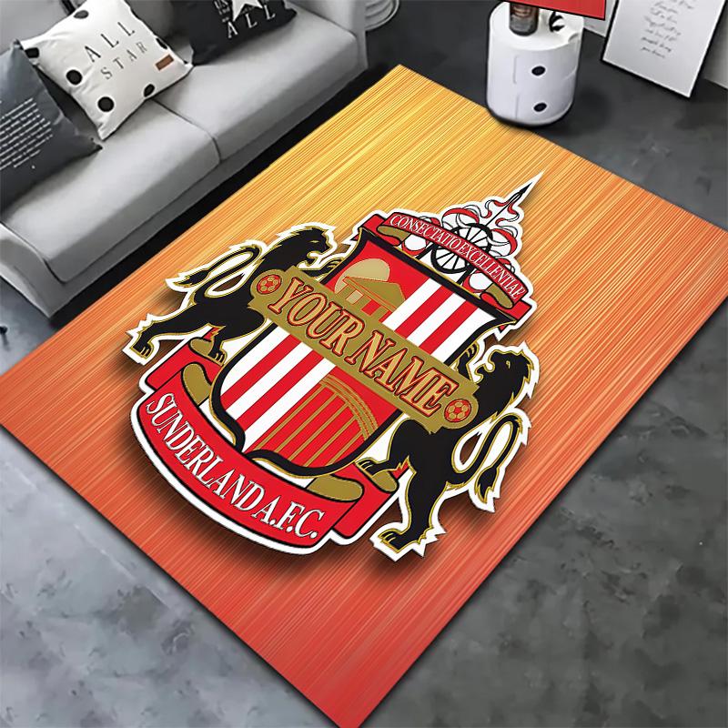 Sunderland Association Football Club Custom Name Carpet Rug For Living Room Bedroom Home Sofa Decoration Kids Play Nonslip Floor Mat