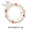 Hip hop ancient clover plane tennis chain zircon bracelet light luxury hip hop bracelet jewelry