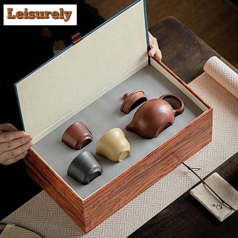 Chinesisches Lila Ton Xi Shi Teegeschirr Komplettes Set Retro Teegeschirr Set Haushalts Teekanne und Teetassen Set Teegeschirr Kollektion