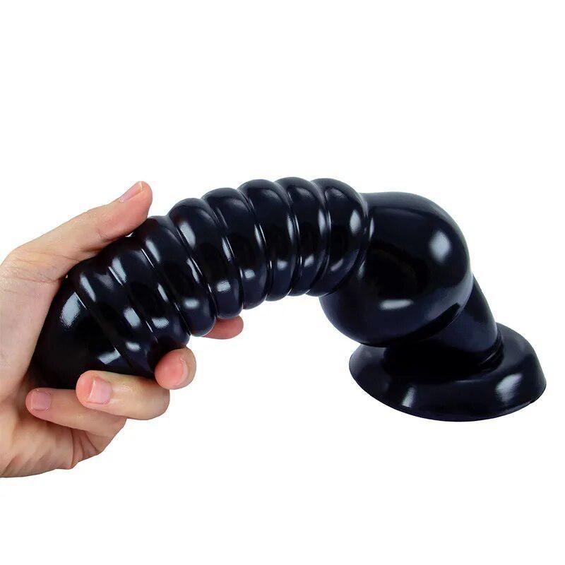 Závitový PVC Butt Plug Anální Expanzér Masturbátor Sexuální Hračka Velký Péro Fisting Strap on Kohout Gay Otrok Realistické Dildo