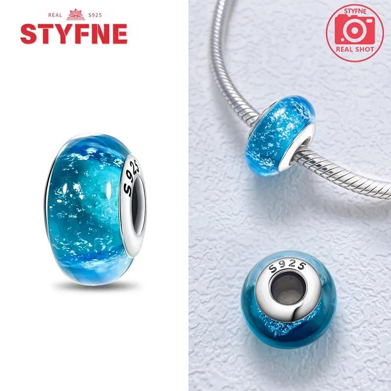 Copperblue Series Crystal Enamel Murano Charming Bead Copper Color Beads Fit Original Bracelet For Women Diy Jewelry Gifts