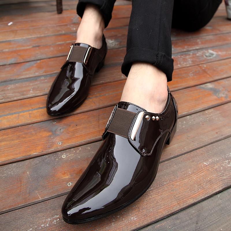 Fashion Men Fashion Classic Formal Shoes Black Brown Luxury One Step Men Lefu Shoes Korean Wedding Party Shoes Size 38-46 Men Shoes