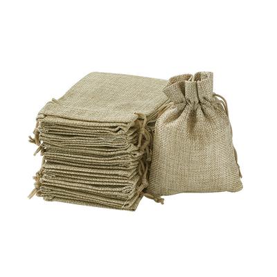 Cotton Rope Linen Bag Beige Candy Bundle Mouth Linen Handmade Soap Jewelry Gift Linen Bag