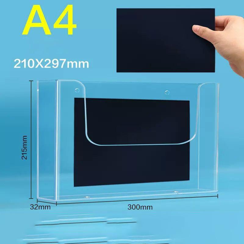 A4/A5 Clear Hanging File Organizer,Wall Mounted Mail Paper Document Folder Holder,Clipboard Storage Organization Magazine Rack