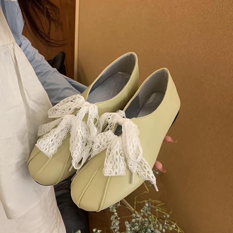 

Fashion SUOJIALUN New Women Flat Shoes Fashion Round Toe Lace Up Ladies Elegant Mary Jane Shoes Soft Flat Heel Outdoor Dress Boat Shoes 39 жёлтый