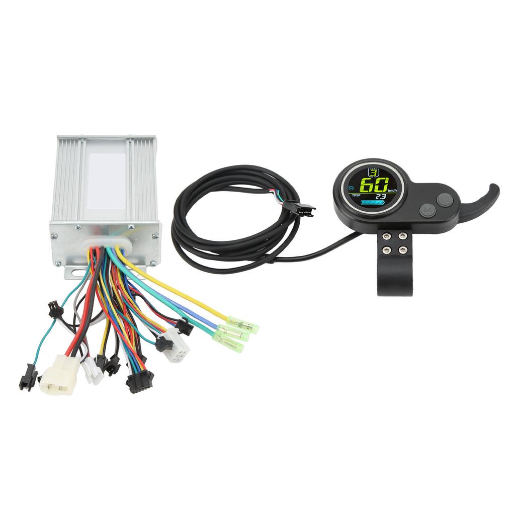 Kit de contrôleur de trottinette électrique 450W Affichage LCD couleur rond avec accélérateur au pouce Contrôleur de trottinette électrique pour